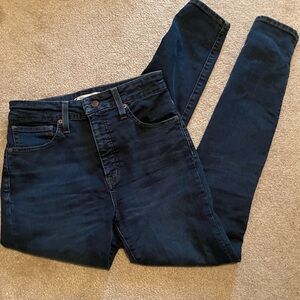 Madewell High-Rise Skinny Jeans in Dark Indigo